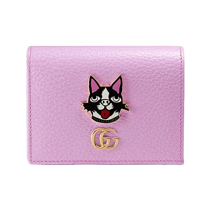 GUCCI Кожа Держатель для карт Женские Розовый