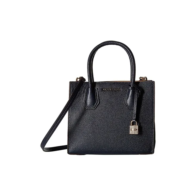 MICHAEL KORS Mercer Cow Leather Trunk Bag Crossbody Bag Commuter Bag Handbag Small Size Women's New Navy Blue