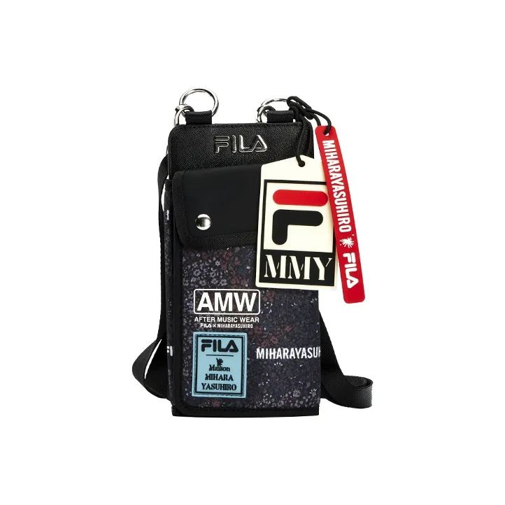 FILA Mihara Коллаборация ПУ (полиуретан) Сумка через плечо Unisex Light Синий