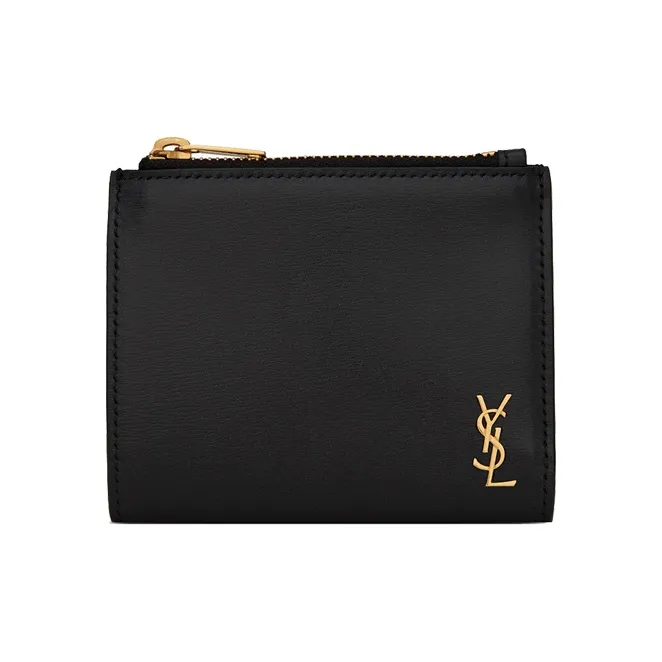 SAINT LAURENT Кожа Держатель для карт Женские Черный