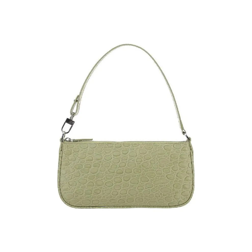 By Far Mini Rachel Кожа Сумка на молнии Сумка через плечо Сумка мини Женская Оливково-зеленая