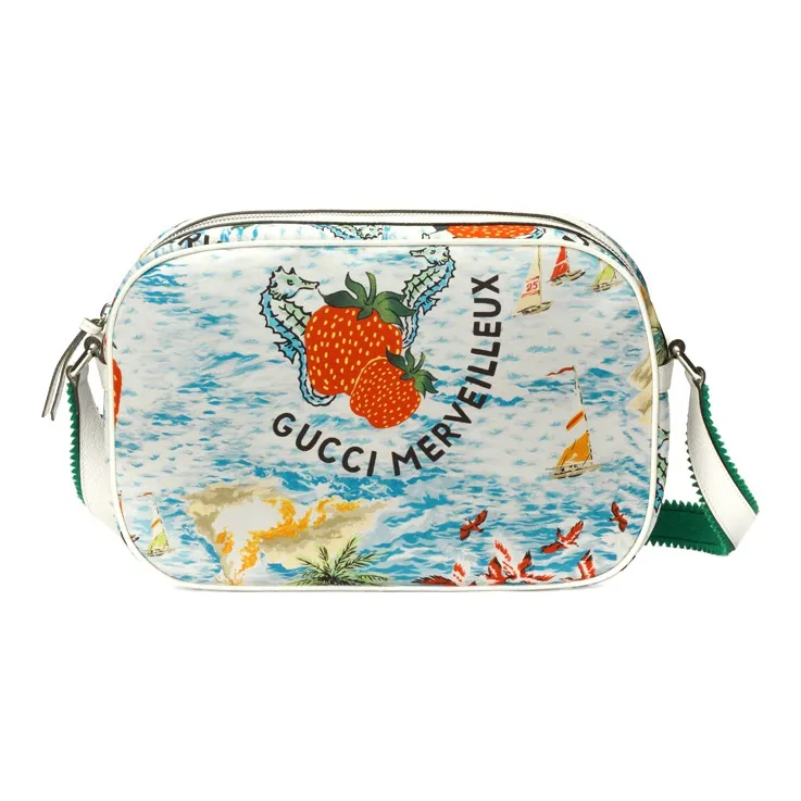 GUCCI Recycled Nylon Shoulder Bag Kids' Light Blue