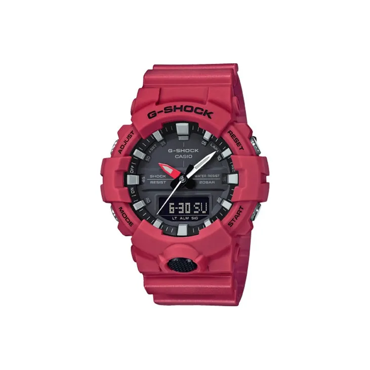 CASIO Кварцевый механизм Мужские часы серии Liquid Crystal Analog Dual Display 54,1мм*48,6мм Черные