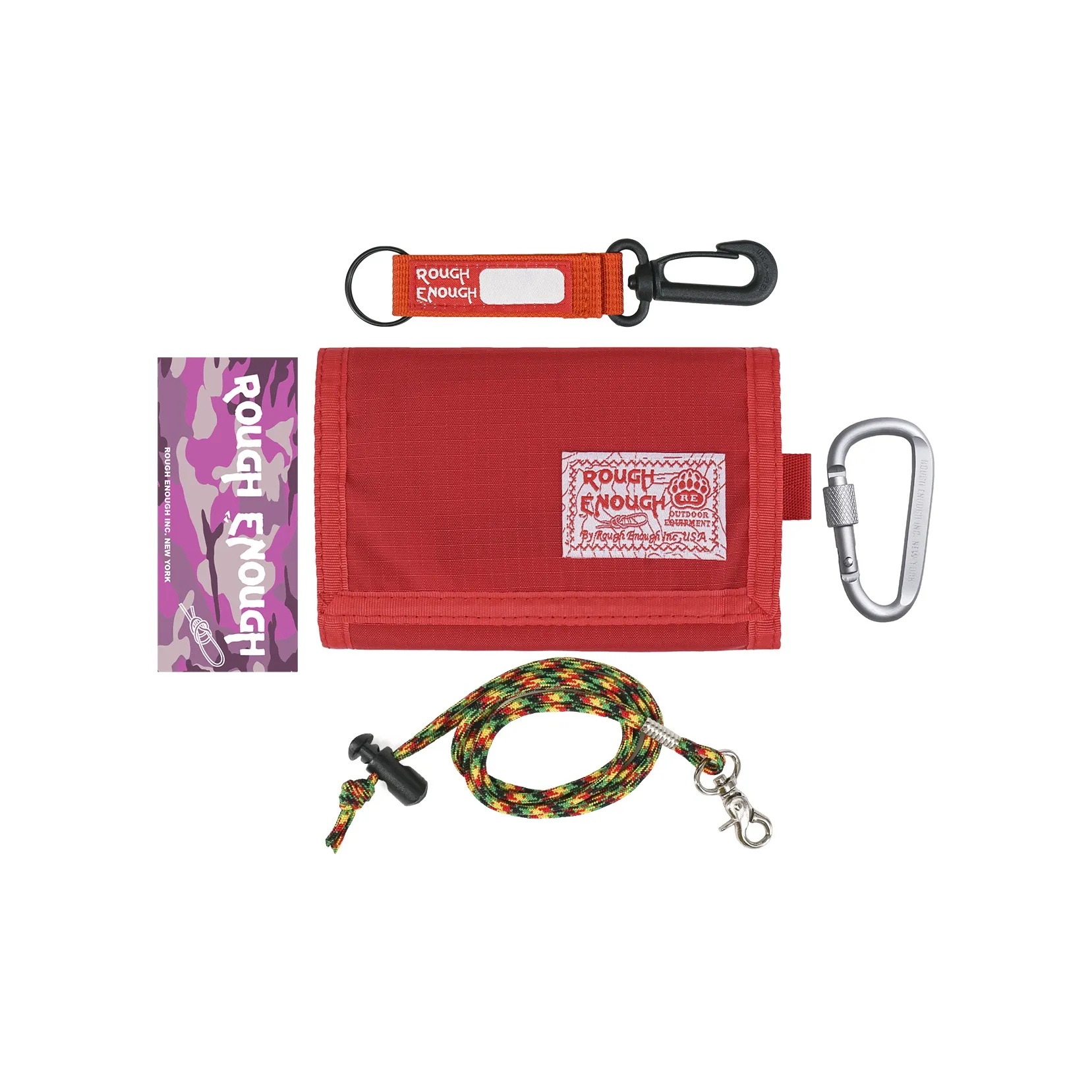 Rough Enough Полиамид Кошелек для монет и держатель для карт унисекс красный