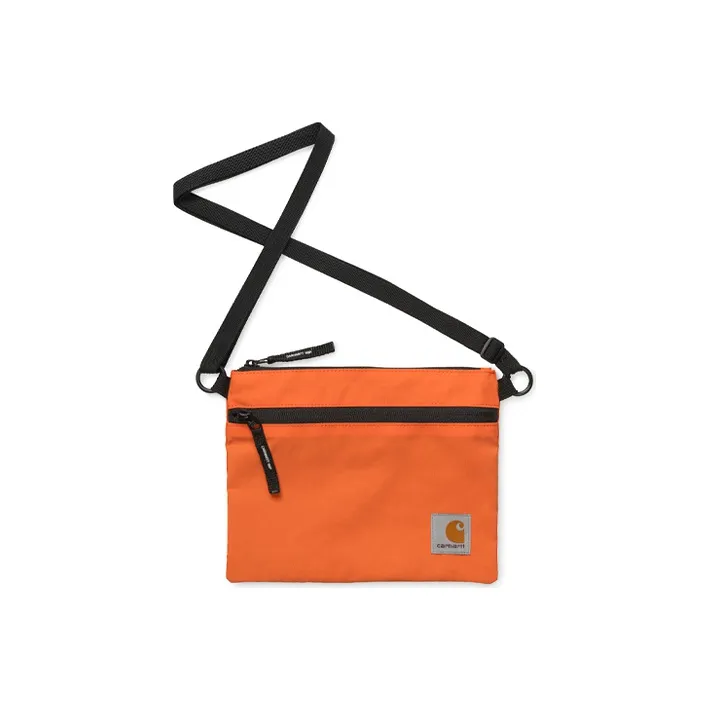 Carhartt WIP Nylon Fabric One Shoulder Crossbody Coin Purse Regular Unisex Orange