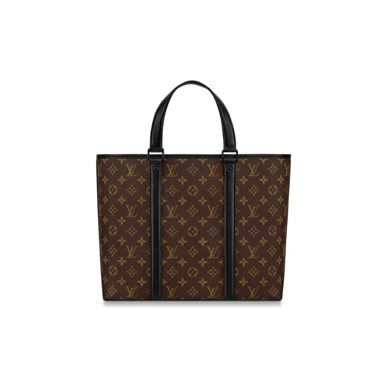 LOUIS VUITTON Cow Leather Tote Bag, Shopping Bag, Briefcase, Handbag, Shoulder Bag Trumpets Unisex Dark Brown