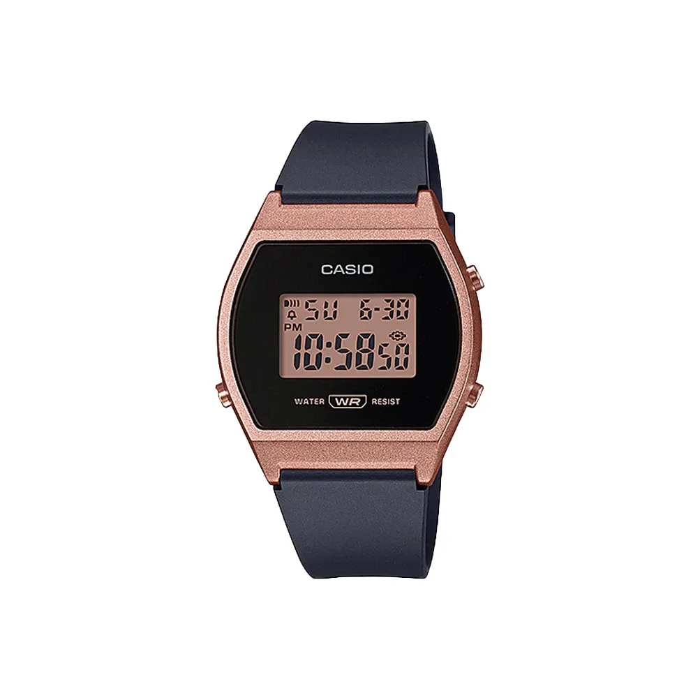 CASIO Vintage Collection L Циферблат Digital Display Кварцевый механизм Смола Ремешок Часы Мужские часы Кофейный Циферблат часов