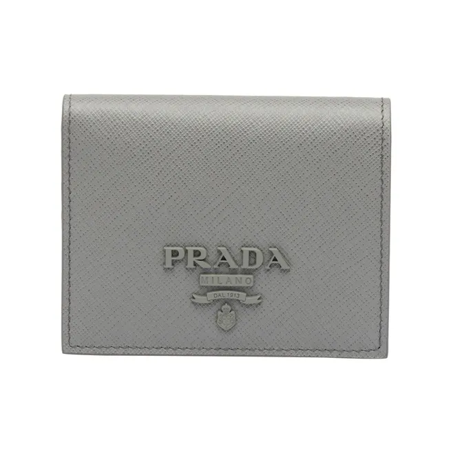 PRADA Saffiano кожа кошелек женский серый