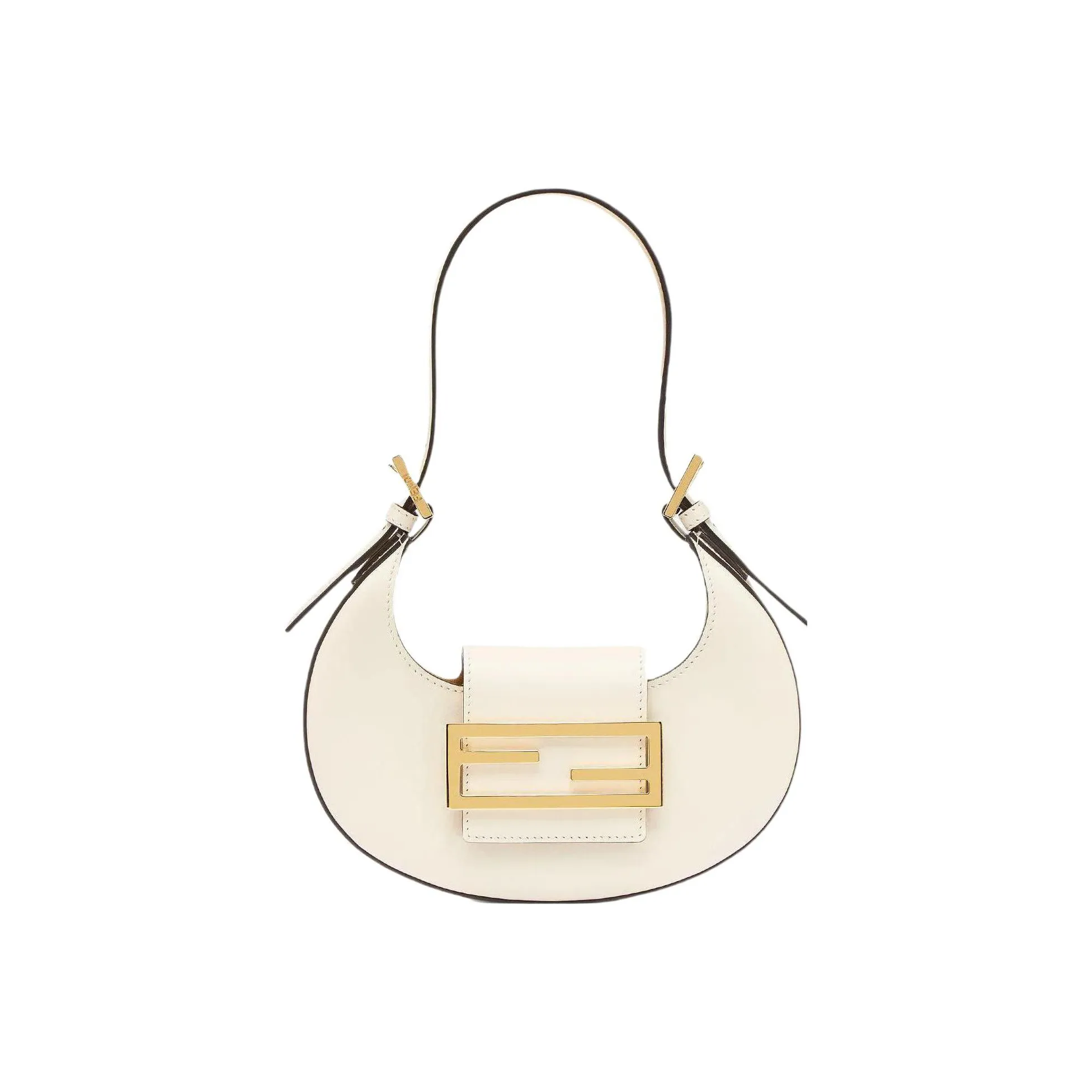 FENDI Cookie Calfskin Handbag, Shoulder Bag Women's White