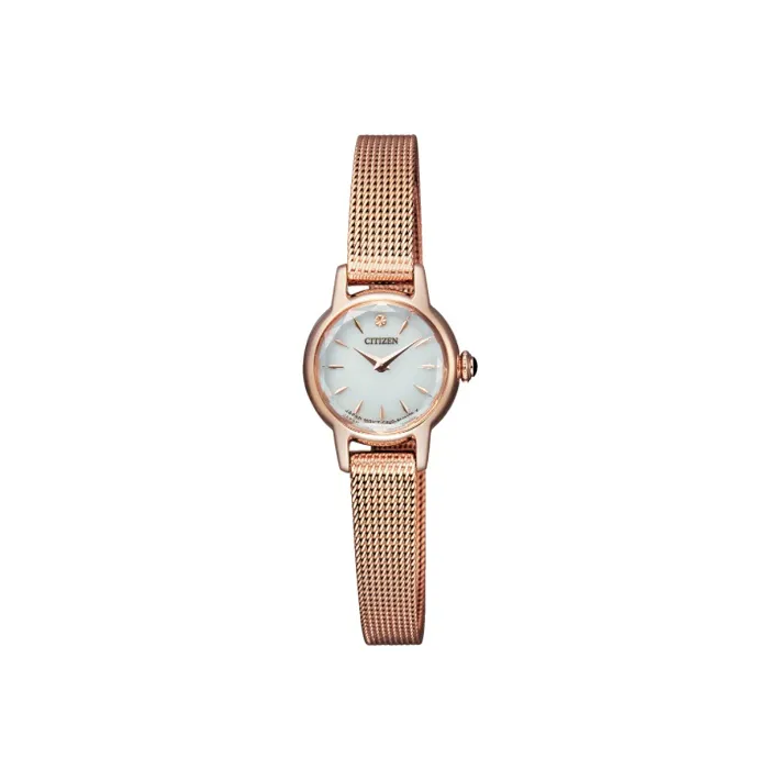 CITIZEN Ecology Drive Collection Кварцевый механизм Нержавеющая сталь Ремешок Часы Женские Белый циферблат EG2992 51A