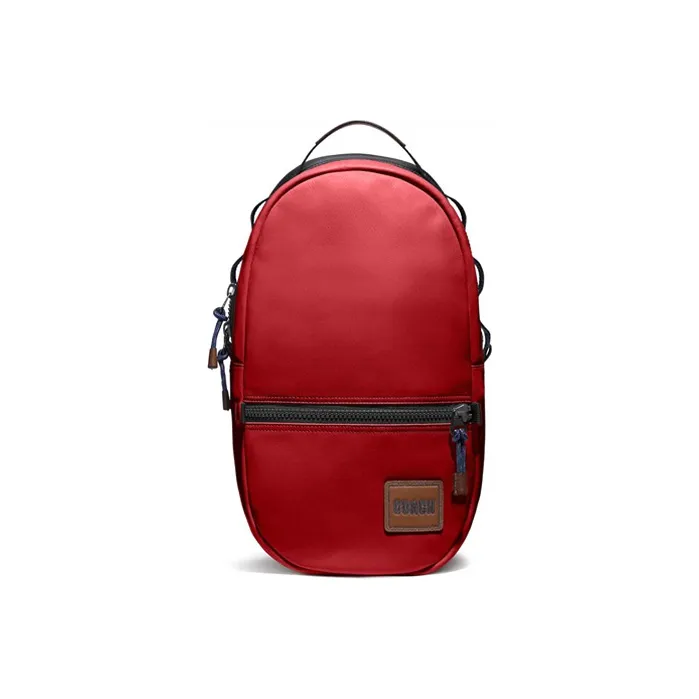 COACH Pacer Cow Leather With Textile Backpack Medium Size Unisex Red