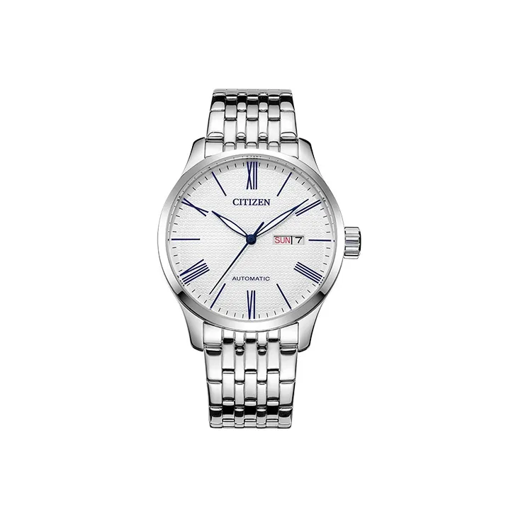 CITIZEN Classic Mechanical Автоматический Механический Механизм Нержавеющая Сталь Ремешок Часы Мужские Белый Циферблат