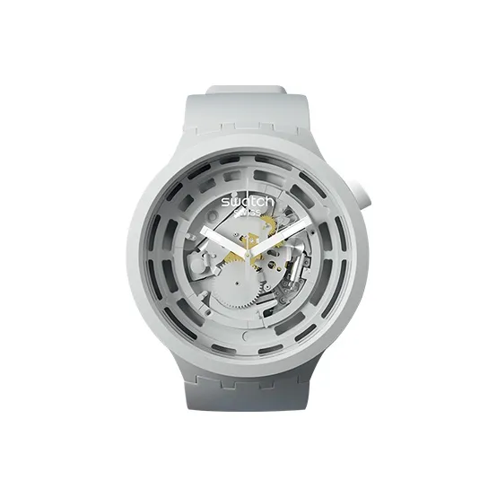 Swatch Quartz Механизм Унисекс Часы 47 мм Черепный циферблат Керамические корпуса Керамический ремешок SB03M100