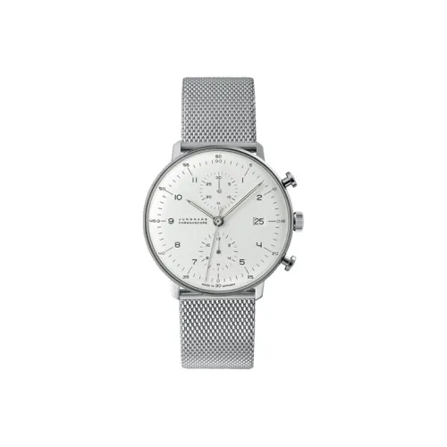 JUNGHANS Автоматический Механический Movement Мужские часы из коллекции Max Bill, 40 мм * 14,4 мм, белые