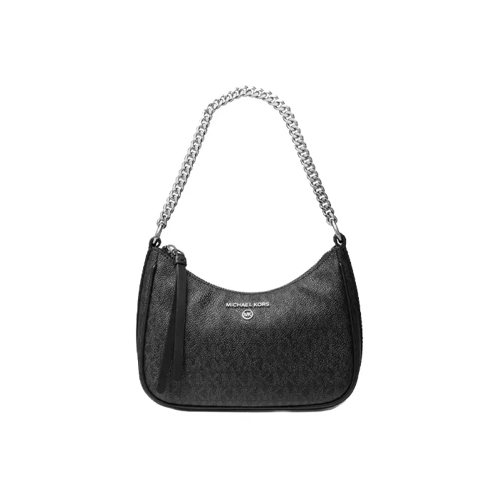 MICHAEL KORS Jet Set Charm Холст Baguette Подмышечная Сумка на Плечо Женская Черная