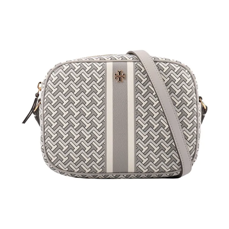 TORY BURCH T Zag Leather Shoulder Bag, Crossbody Bag Women's Gray