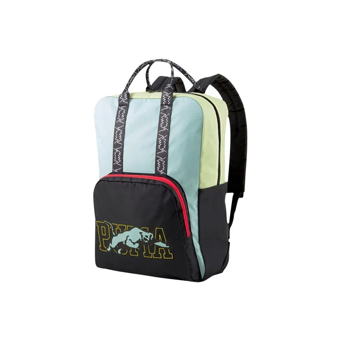 PUMA Ткань Рюкзак Унисекс Черный Светло-Синий Светло-Желтый