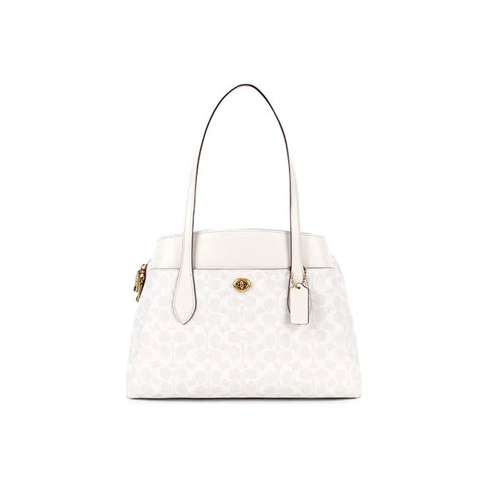 COACH Сумка через плечо с вставками из ПВХ и кожи женская белая