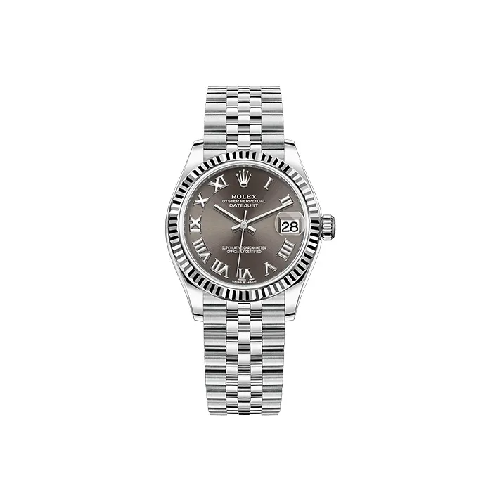 ROLEX Log Series Automatic Mechanical Movement Women's Watch Watch 31mm Gray Dial Oystersteel 18K White Gold Watch Case