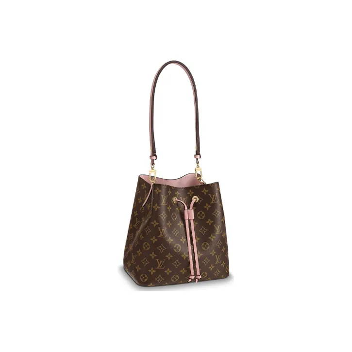LOUIS VUITTON Coated Canvas With Leather Bucket Bag, One Shoulder Handbag Regular Women
s Brown