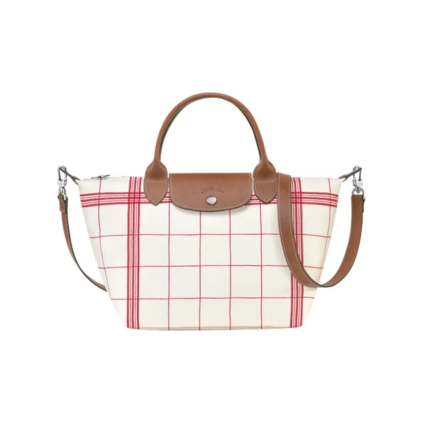 LONGCHAMP Le Pliage Torchon Холст Пельменная Сумка Через плечо Маленькая Женская Белая