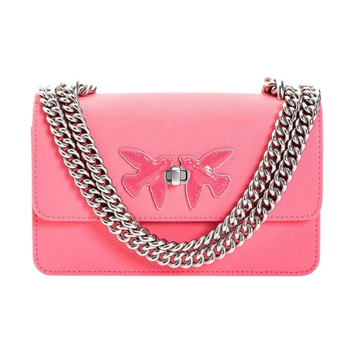 PINKO Сумка из коровьей кожи Bird Сумка Сумка через плечо Стандартная Женская Розовая
