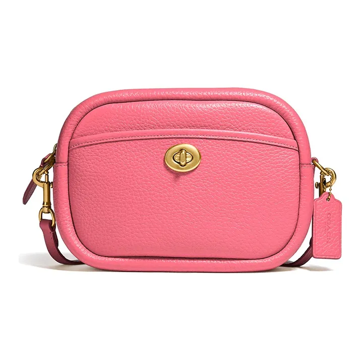 COACH Camera Кожа Camera Сумка Сумка через плечо Женская Конфетно-розовая