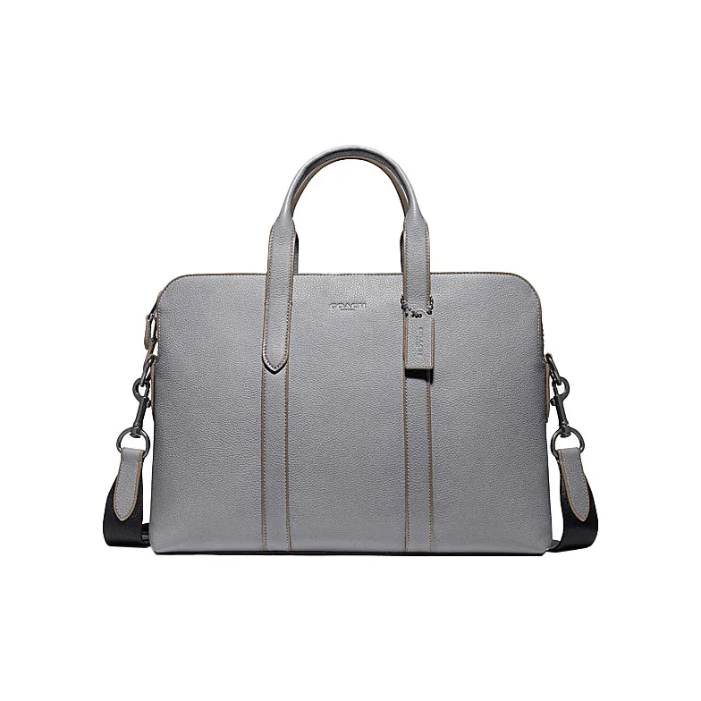 COACH Metropolitan Мягкая сумка через плечо из коровьей кожи большая мужская сумка светло-серого цвета