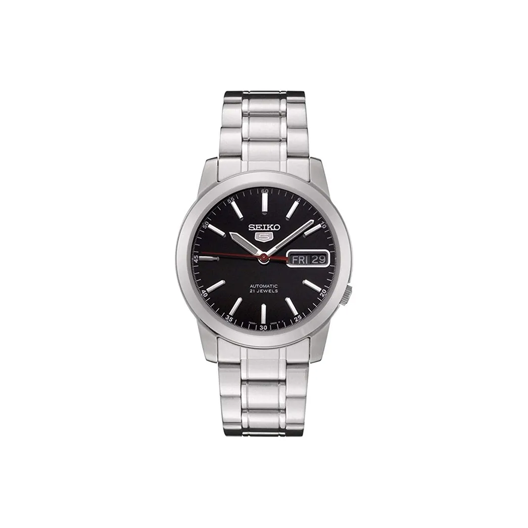 SEIKO Seiko5 Collection Automatic Mechanical Movement Stainless Steel Strap Watch Men's Watches Black Dial SNKE53K1