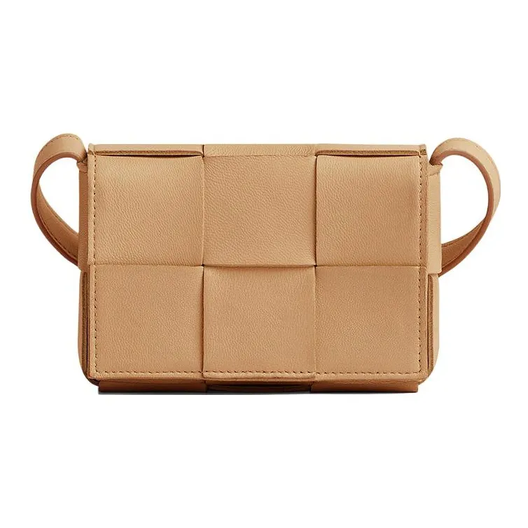 Bottega Veneta Sheepskin Tofu Bag, Shoulder Bag, Crossbody Bag Mini Women
s Almond Brown
