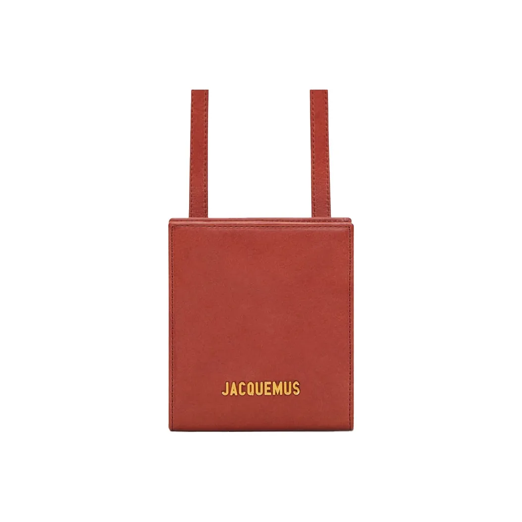 Jacquemus Leather Square Wallet Men's Deep Red