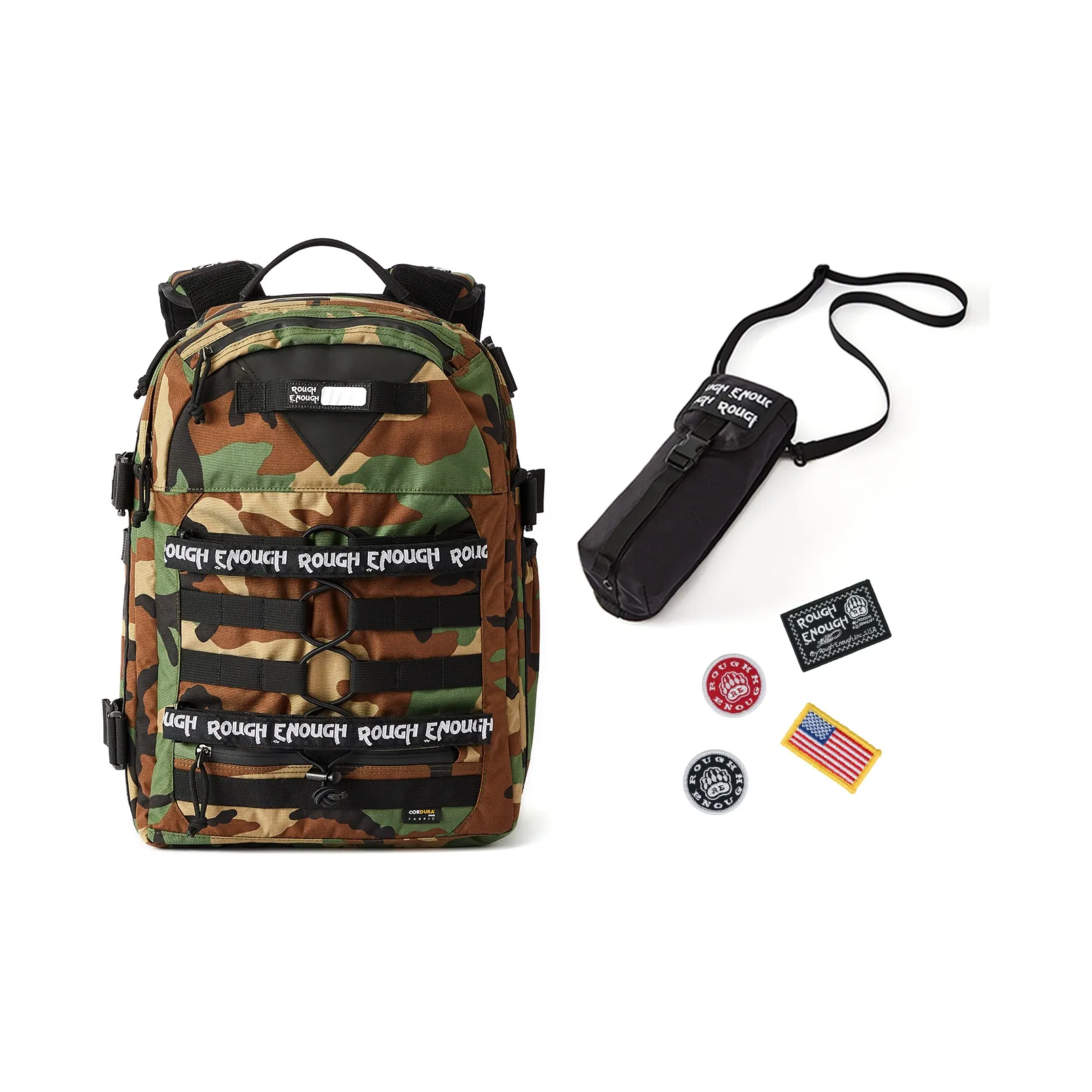 Rough Enough CORDURA Camera Bag Lens Bag Backpack Regular Men's Camouflage