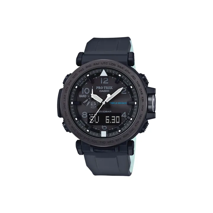 CASIO PRO TREK Collection PRG Кварцевый механизм Смольный ремешок Часы Мужские Черный циферблат