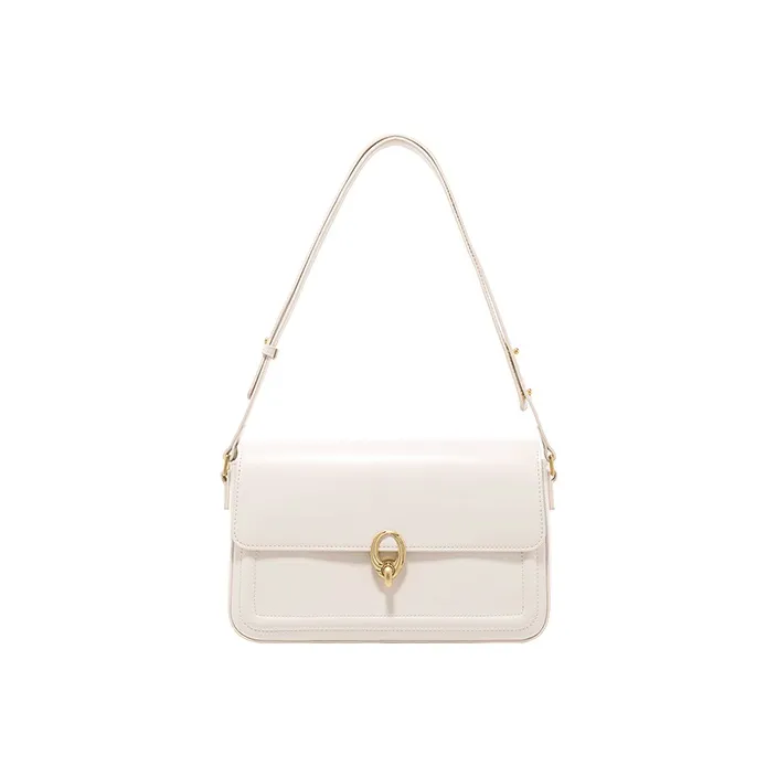 La Festin Коровья кожа Подмышечный Маленький Квадратный Сумка Сумка через плечо Большая Женская Айвори Белый Муссовый Черный Какао Коричневый