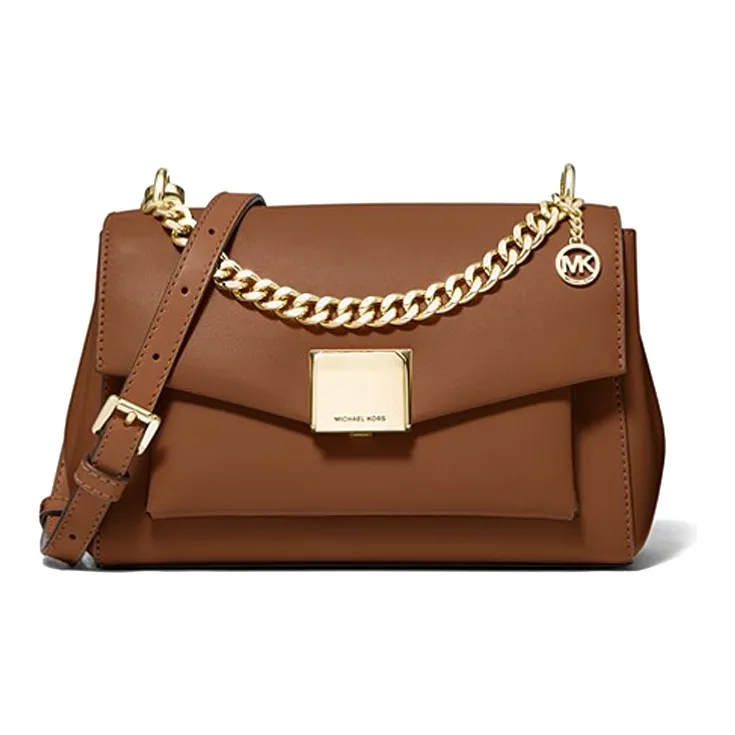 MICHAEL KORS Lita Кожа Ручная Сумка Сумка через плечо Средняя Женская Коричневая