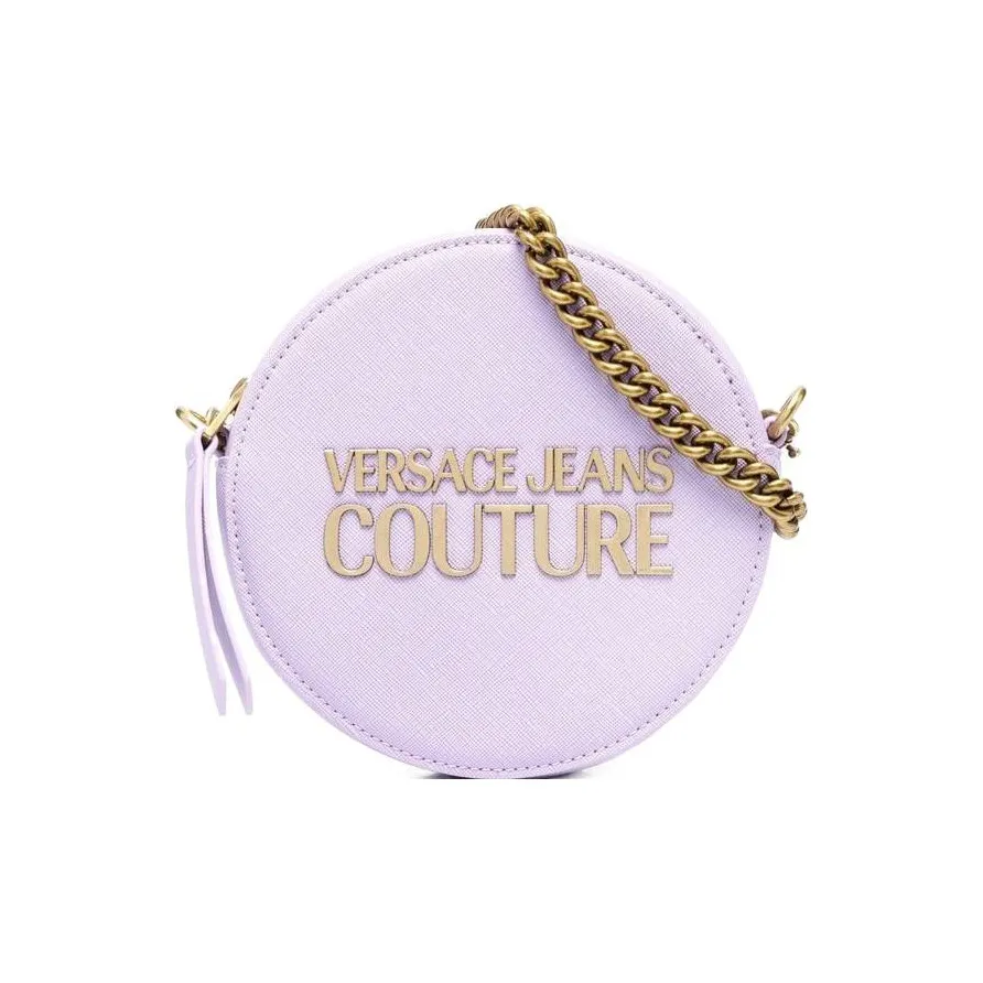 VERSACE JEANS COUTURE Искусственная кожа Круглая Сумка Сумка через плечо Сумка на плечо Женская Фиолетовая