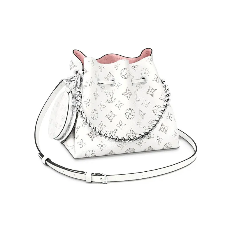 LOUIS VUITTON Bella Calfskin Moonlight Goddess Bucket Bag, Shoulder Bag, Crossbody Bag Regular Women's White