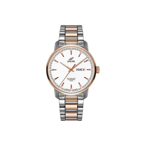 ENICAR Механические Мужские Часы Movement 40 мм Белые