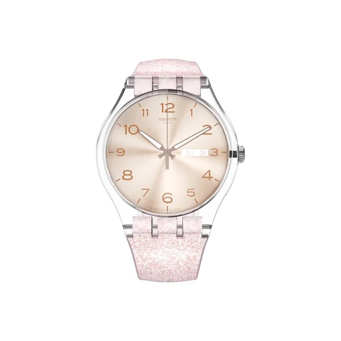Swatch Quartz Movement Женские часы 47,4 мм Розовый