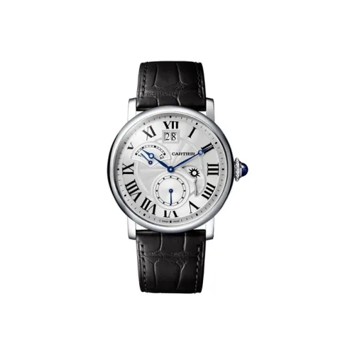 CARTIER Автоматический Механический Movement Мужские Часы Круглой Серии 42 мм Серебряные