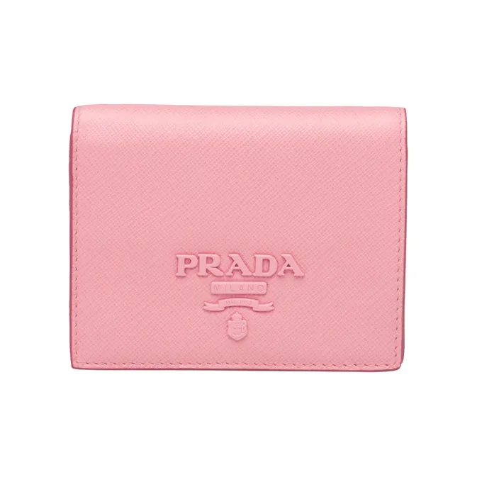 PRADA Saffiano кожа кошелек женский цвет лепесток розовый