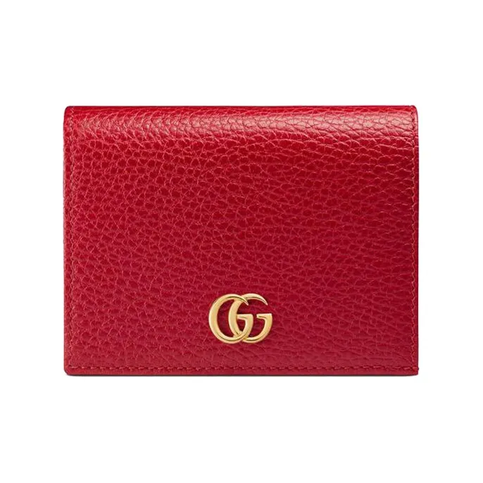 GUCCI GG Marmont Кожа Держатель для карт Женские Красный