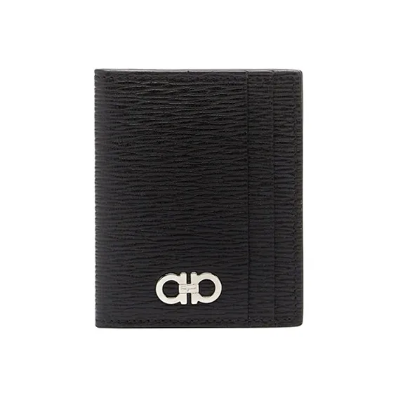 FERRAGAMO Calfskin Wallet Men's Black
