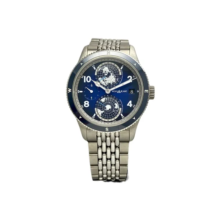 MONTBLANC Automatic Mechanical Movement Men's Watches Watch 42mm Blue Dial Titanium Watch Case Titanium Strap