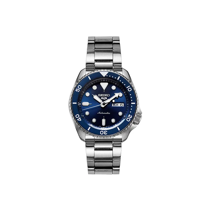SEIKO Classic Cans SEIKO5 Collection Автоматический Механический Механизм Нержавеющая Сталь Ремешок Часы Мужские Часы Синий Циферблат