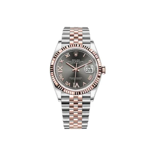 ROLEX Автоматический Механический Movement Унисекс Log Series Часы 36 мм Серые