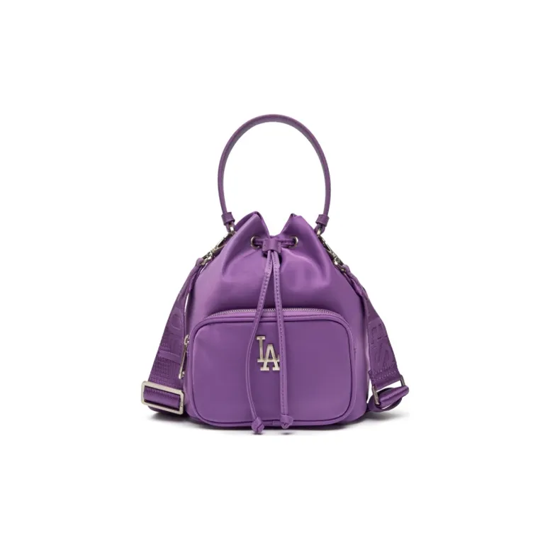MLB Nylon Fabric Bucket Bag Handbag Crossbody Bag Regular Unisex Purple