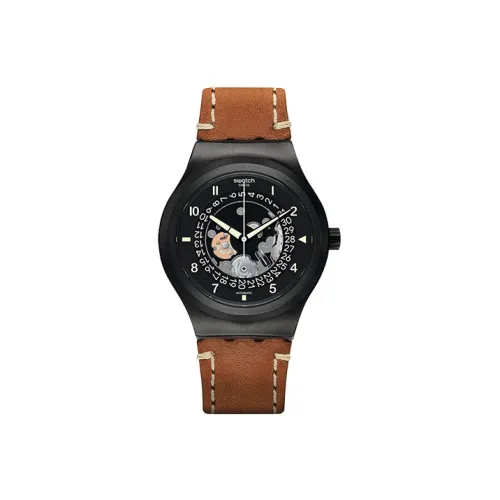 SWATCH Автоматический Механический Movement Мужские Часы 42 мм Черные