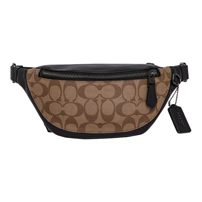 COACH Canvas With Leather Shoulder Bag, Crossbody Bag, Fanny Pack Mini Men's Brown