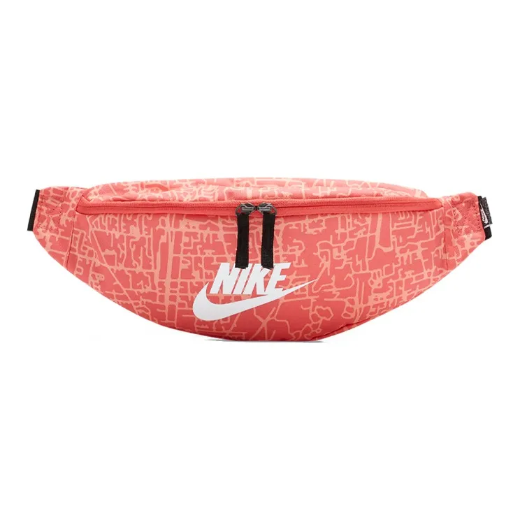 Nike Heritage Fabric Crossbody Bag, Sling Bag, Fanny Pack Regular Unisex Mysterious Ash Red